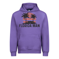 Tulip florida man state funny meme vintage palm trees and sunset retro sun Urban Hoodie - linhVisuals