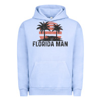Pigment Grape Ice florida man state funny meme vintage palm trees and sunset retro sun Urban Hoodie - linhVisuals
