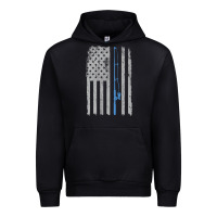 Fishing American Flag Vintage Fishing Rod Patriotic 4ht Of July Gift F Urban Hoodie | Teevron