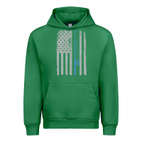 Emerald fishing american flag vintage fishing rod patriotic 4ht of july gift f Urban Hoodie - linhVisuals