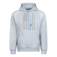 Heather Grey fishing american flag vintage fishing rod patriotic 4ht of july gift f Urban Hoodie - linhVisuals