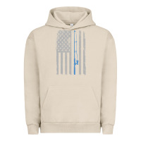 Pigment French Oak fishing american flag vintage fishing rod patriotic 4ht of july gift f Urban Hoodie - linhVisuals