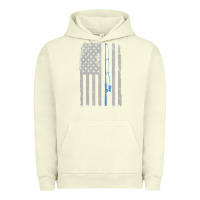 Pigment Pistachio fishing american flag vintage fishing rod patriotic 4ht of july gift f Urban Hoodie - linhVisuals