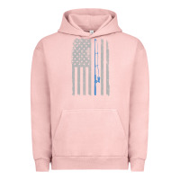 Pigment Salmon fishing american flag vintage fishing rod patriotic 4ht of july gift f Urban Hoodie - linhVisuals