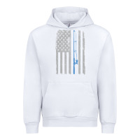 White fishing american flag vintage fishing rod patriotic 4ht of july gift f Urban Hoodie - linhVisuals
