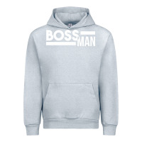 Heather Grey boss man Urban Hoodie - linhVisuals