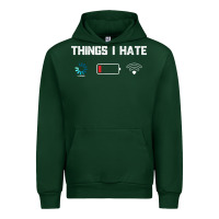 Forest Green funny things i hate low battery and wifi connection Urban Hoodie - linhVisuals