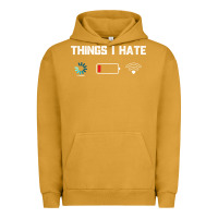 Pigment Peanut Butter funny things i hate low battery and wifi connection Urban Hoodie - linhVisuals