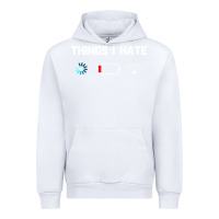 White funny things i hate low battery and wifi connection Urban Hoodie - linhVisuals