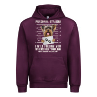 Mauve Wine funny yorkie personal stalker yorkshire terrier  dog i will follow you Urban Hoodie - linhVisuals