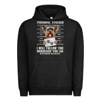 Pigment Black funny yorkie personal stalker yorkshire terrier  dog i will follow you Urban Hoodie - linhVisuals