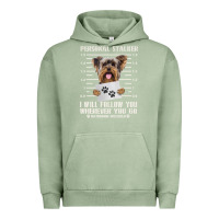 Pigment Oil Green funny yorkie personal stalker yorkshire terrier  dog i will follow you Urban Hoodie - linhVisuals
