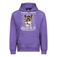 Tulip funny yorkie personal stalker yorkshire terrier  dog i will follow you Urban Hoodie - linhVisuals