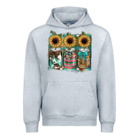 Heather Grey mason jar, sunflower Urban Hoodie - JahusDesignShop