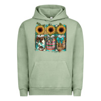 Pigment Oil Green mason jar, sunflower Urban Hoodie - JahusDesignShop