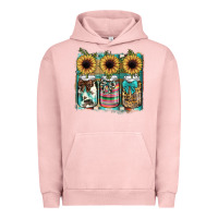 Pigment Salmon mason jar, sunflower Urban Hoodie - JahusDesignShop