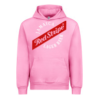 Fuchsia Pink jamaica red stripe lager beer Urban Hoodie - linhVisuals