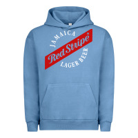 Pigment Pebble Blue jamaica red stripe lager beer Urban Hoodie - linhVisuals