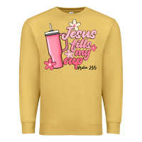 Antique Gold jesus fills my cup Premium Sweatshirt - JahusDesignShop