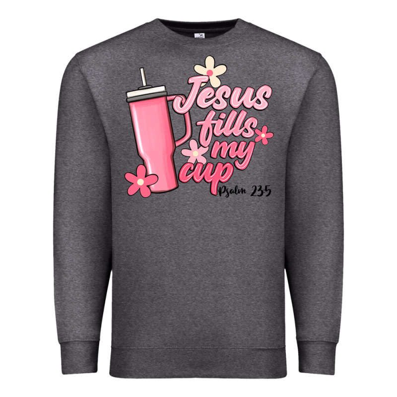 Jesus Fills My Cup Premium Sweatshirt by JahusDesignShop | Teevron