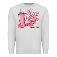 Dove Grey jesus fills my cup Premium Sweatshirt - JahusDesignShop