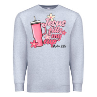 Heather Grey jesus fills my cup Premium Sweatshirt - JahusDesignShop