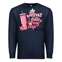 Navy jesus fills my cup Premium Sweatshirt - JahusDesignShop