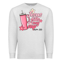 Oatmeal Heather jesus fills my cup Premium Sweatshirt - JahusDesignShop