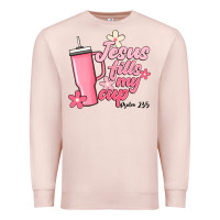 Pale Pink jesus fills my cup Premium Sweatshirt - JahusDesignShop