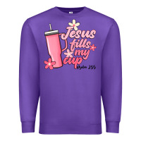 Purple jesus fills my cup Premium Sweatshirt - JahusDesignShop