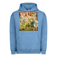 Pigment Pebble Blue Mark Ryden - The Magic Sircus Urban Hoodie - linhVisuals