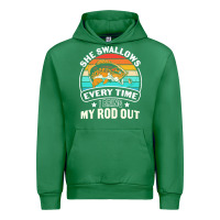 Emerald she swallows every time i bring my rod t  shirt she swallows every tim Urban Hoodie - linhVisuals