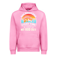 Fuchsia Pink she swallows every time i bring my rod t  shirt she swallows every tim Urban Hoodie - linhVisuals