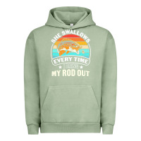 Pigment Oil Green she swallows every time i bring my rod t  shirt she swallows every tim Urban Hoodie - linhVisuals