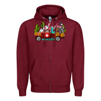 Burgundy lpn nurse truck with cactus and sunflowers Zipper Hoodie - AdoDesignShop