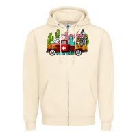 Sandshell lpn nurse truck with cactus and sunflowers Zipper Hoodie - AdoDesignShop