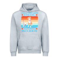 Heather Grey boxer t  shirt a woman cannot survive on wine alone she also needs box Urban Hoodie - linhVisuals