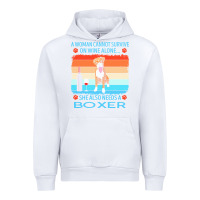 White boxer t  shirt a woman cannot survive on wine alone she also needs box Urban Hoodie - linhVisuals