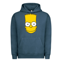 Pigment Midnight Navy kartun bart simpson mask Urban Hoodie - linhVisuals