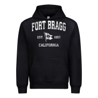 Black fort bragg california ca vintage boat anchor flag design tee Urban Hoodie - linhVisuals