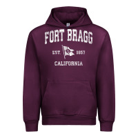 Mauve Wine fort bragg california ca vintage boat anchor flag design tee Urban Hoodie - linhVisuals