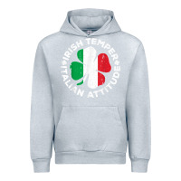 Heather Grey irish temper italian attitude t shirt st patrick's day t shirt Urban Hoodie - linhVisuals