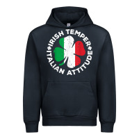 Navy irish temper italian attitude t shirt st patrick's day t shirt Urban Hoodie - linhVisuals