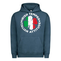 Pigment Midnight Navy irish temper italian attitude t shirt st patrick's day t shirt Urban Hoodie - linhVisuals