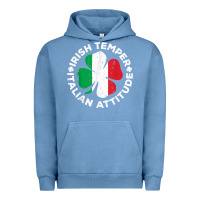 Pigment Pebble Blue irish temper italian attitude t shirt st patrick's day t shirt Urban Hoodie - linhVisuals