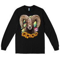 Black Bighorn Sheep Long Sleeve Tee - RanaPortraitStore