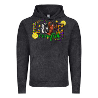 Vintage Black mardi gras love crawfish Vintage Hoodie - FaDigitalArtStudio