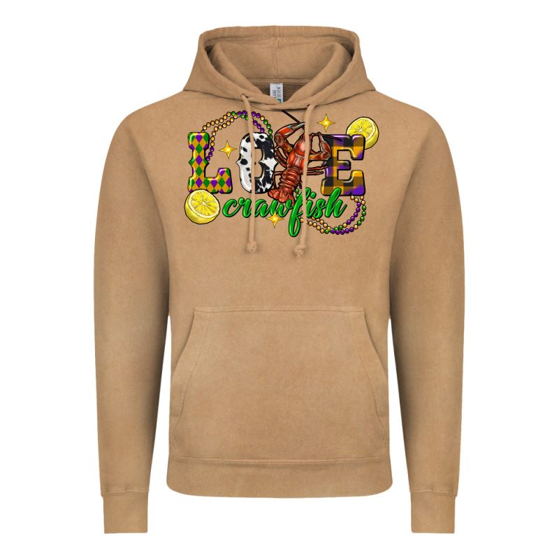 Mardi Gras Love Crawfish Vintage Hoodie by FaDigitalArtStudio | Teevron