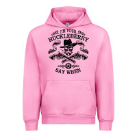 Fuchsia Pink im your huckleberry Urban Hoodie - linhVisuals