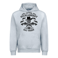 Heather Grey im your huckleberry Urban Hoodie - linhVisuals